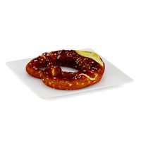 Pretzel on White Plate