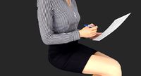 Business Woman Sitting