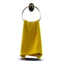 Hanging Bathroom Towel 2 Yellow