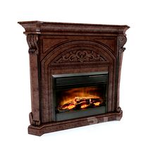 Wooden fireplace