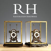 CIRCA 1900 FRENCH DUAL-DIAL CLOCK CLOCHE