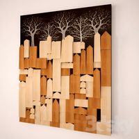 Wood Wall Sculpture