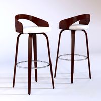 Grotto barstool Cherry / White