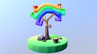 Low Poly Tree: The Rainbow Tree