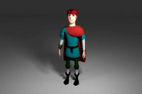 Low-poly character Magic trader