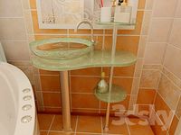 Glass wash basin