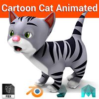 animated cartoon cute cat