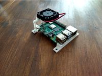 Raspberry Pi Wall Holder (with 40mm Fan) by ei23