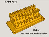 8mm x 8mm cutter stand for small lathes by Imura_Industries