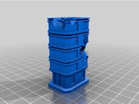 Battle-Damaged Sci-Fi Office for 6mm / 1:285 scale  by GalaxyCr8r