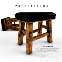 CADEN LEATHER STOOL