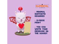 Valentine Moogle from Final Fantasy by elemental3dprinting