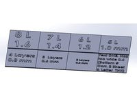 Layer and Text Thickness Test for Slicer and Printer by Seanoob