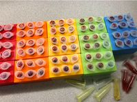 6 X 1.5 mL eppendorf rack by Munby