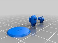 Among Us + Bone Among Us + Stand/Base 3D by Naomifz