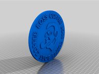 Japan Boss Coffee Coaster Embossed/Debossed by ScottGitts