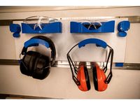 Safety glasses and earmuffs wall mount by 2by2