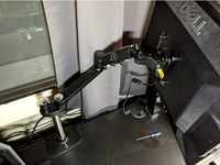 Ergotron LX / Amazon Basics Dual Monitor Arm Extension Pole Adapter by eric-anastas