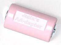 Julia's AA-Dapter - AA to C or Baby Cell Adapter by gibbon_