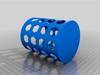 Hex Pattern Cylinder Pencil Holder by gskluzacek