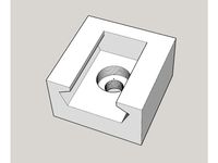 End clip with screw/bolt hole for filament guide (included) by MomsFreak