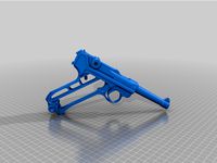 Luger P08 static prop with grips apart by Skrycchio