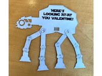 Articulated laser-cut AT-AT card by murphjos