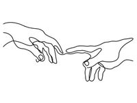 Picasso Line Hands by TebPL