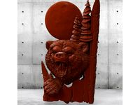 Bear and the moon for CNC by cncmodels4you