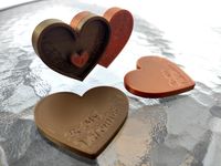 Stackable Heart Shape Valentine's Couple Rings / Jewelry Boxes by IvanC87
