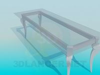 3D Model Long glass table in a classic implementation