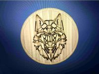 Wolf drink coaster by RaimonElctrncs