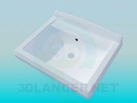 3D Model Wash-stand with corners