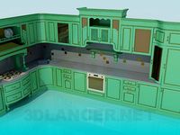 3D Model Big kitchen set