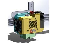 Anycubic Chiron Bowden extruder E3D V6 Volcano original carriage by LoZa