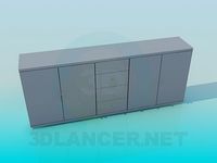 3D Model Elongated cabinet
