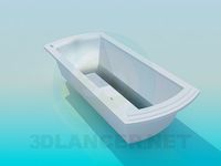 3D Model Bath with rectangular bottom