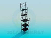 3D Model Cast iron shelves