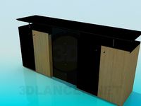 3D Model Cupboard in the living room with TV