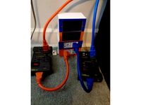 Dual circuit 4 gang box cover with meters by gallaghersart