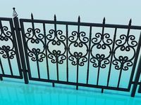 3D Model Forged fence