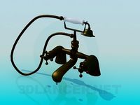 3D Model Bath and shower faucet in antique style