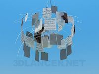 3D Model The chandelier in the form of postcards