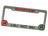License Plate frame – LOL Gas by MichelJ