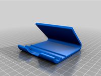 Phone Stand with 2 viewing angles and center cutout for swiping up. by WoodyBurns