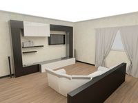 3D Model Cabinet in the living room