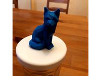 Low Poly Fox on Jam Jar Lid by SylvainVR
