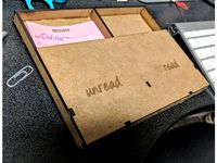Message memo box for desk - laser cut by saturdayxiii