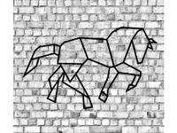 Horse geometric Wall Sculpture 2D by jpdark007