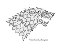 Game of Thrones House Stark Sigil Stencil by Longquang